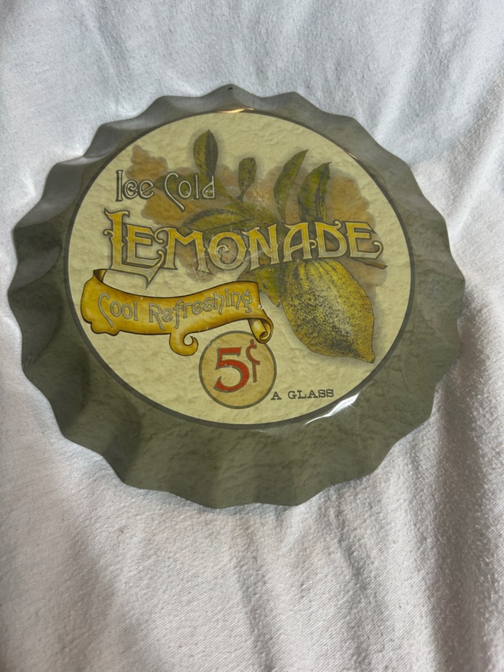 Ice Cold Lemonade Vintage Rustic Style Metal Sign